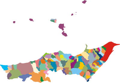 Mappa della Provincia di Messina